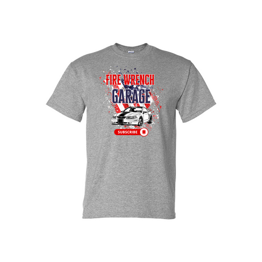 FIRE WRENCH GARAGE PATRIOTIC T-SHIRT