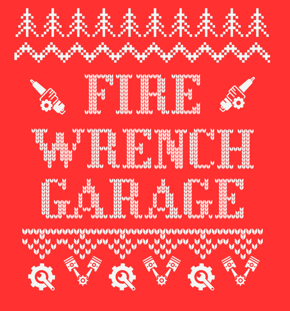 FIRE WRENCH GARAGE UGLY CHRISTMAS T-SHIRT